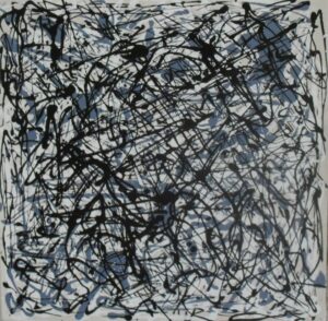 Noir Bleu art contemporain signé violaine Pilzer